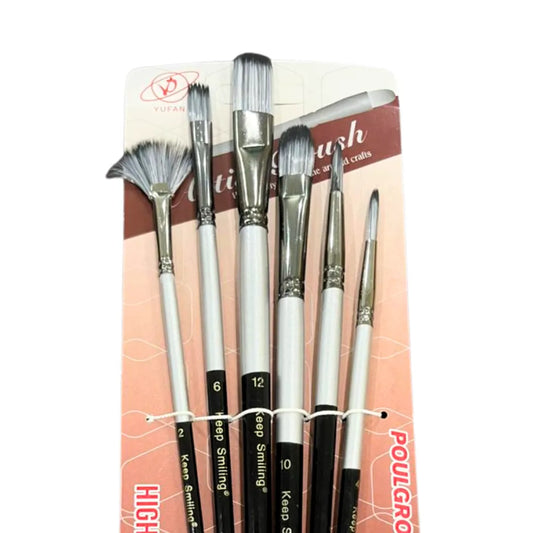 Set of 6 - Mix Art Brushes