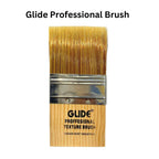 Glide Professional Texture Brush with wooden handle and golden bristles for painting