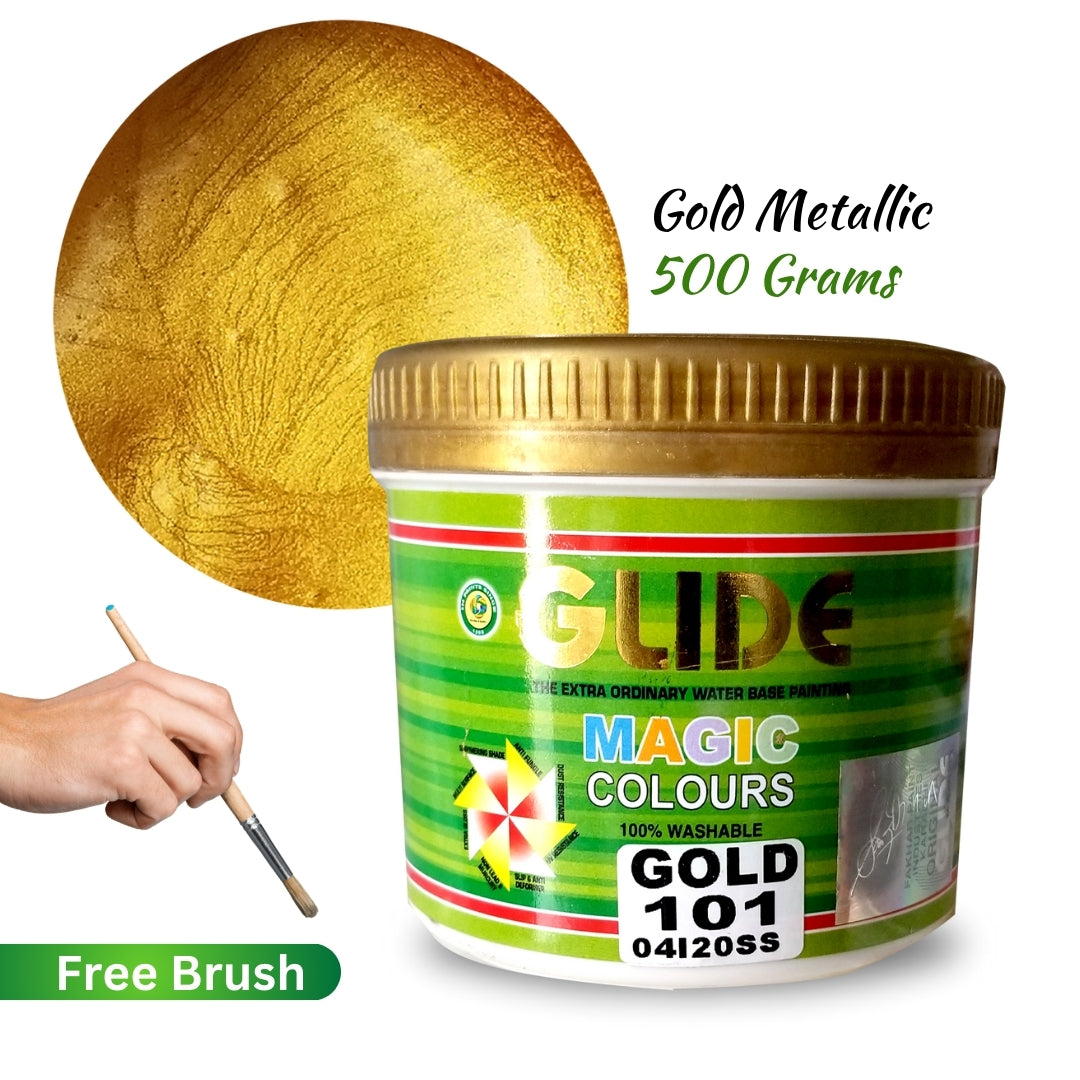 Glide Magic Colours Glitter Metallic Paint (100g / 500g / 1kg)