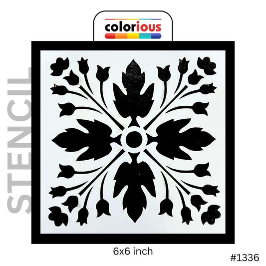 Floral Tile Stencil