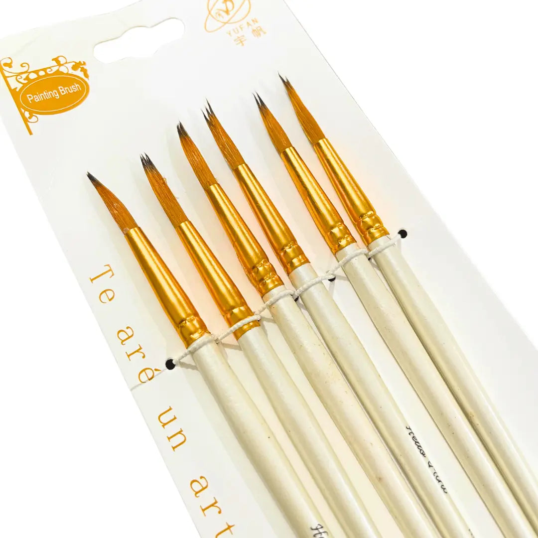 Round Tip Brushes - Set of 6