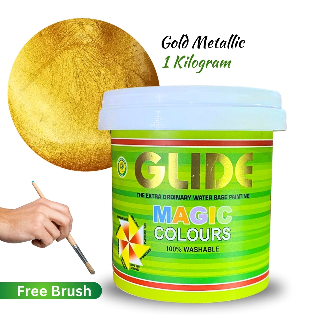 Glide Magic Colours Glitter Metallic Paint (100g / 500g / 1kg)