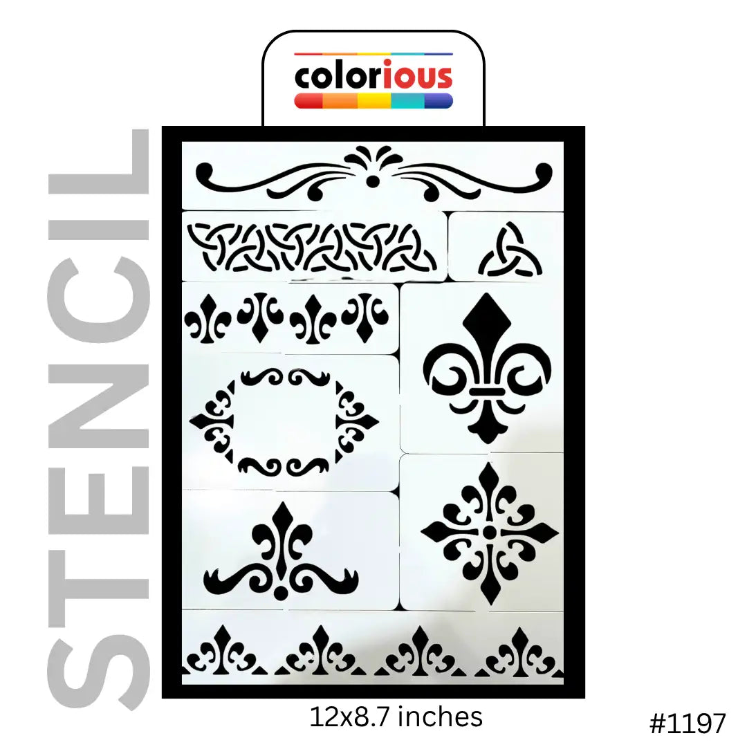 Fabric Painting and DIY Stencil - 9 pcs