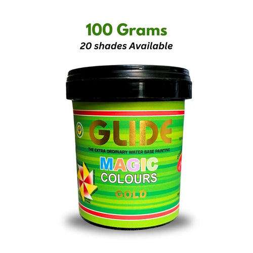 Glide Magic Colours Gold water-based paint, 100 grams, 20 shades available