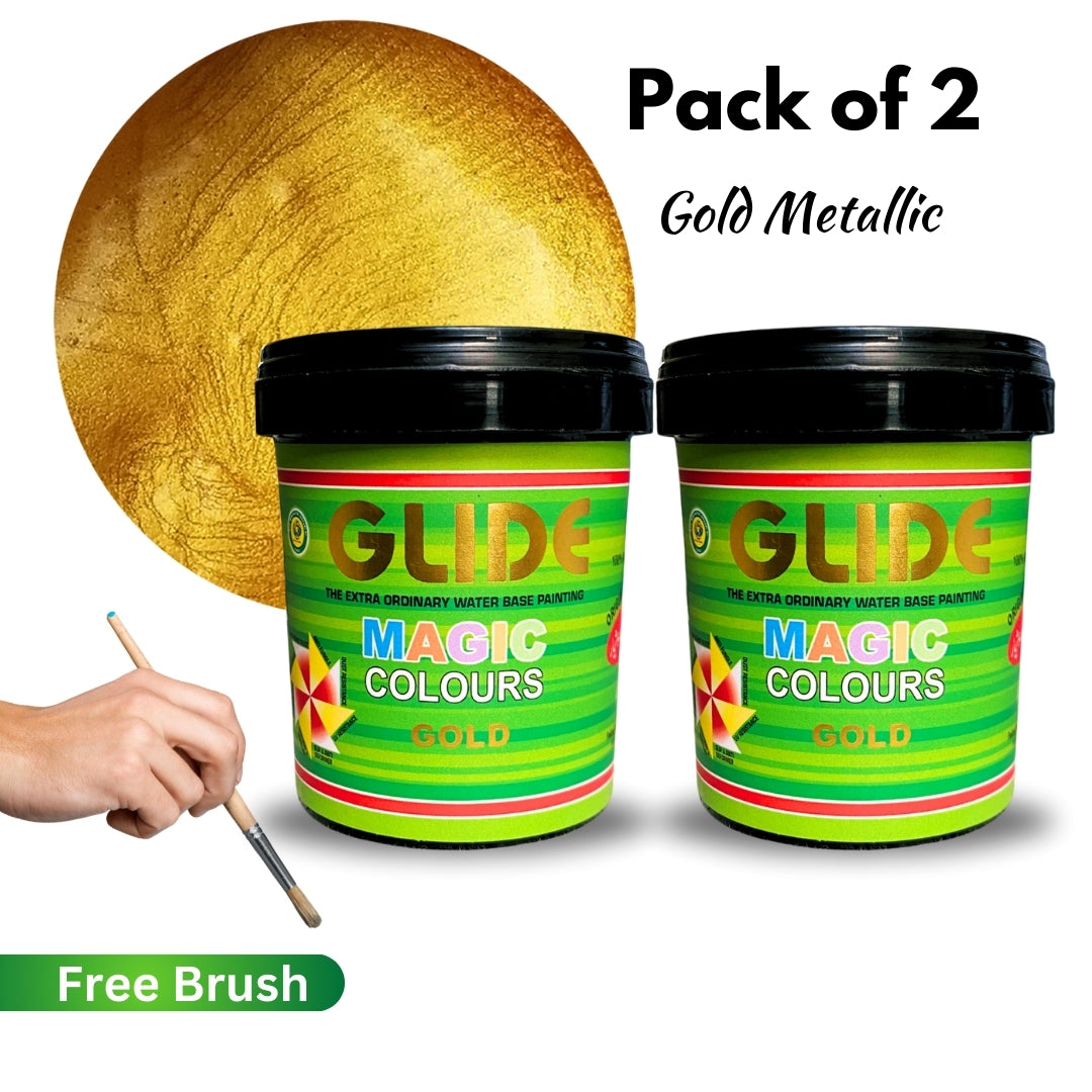 Glide Magic Colours Glitter Metallic Paint (100g / 500g / 1kg)