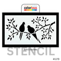 Birds on Branch Stencil 8x4.5 inches for Painting Crafts