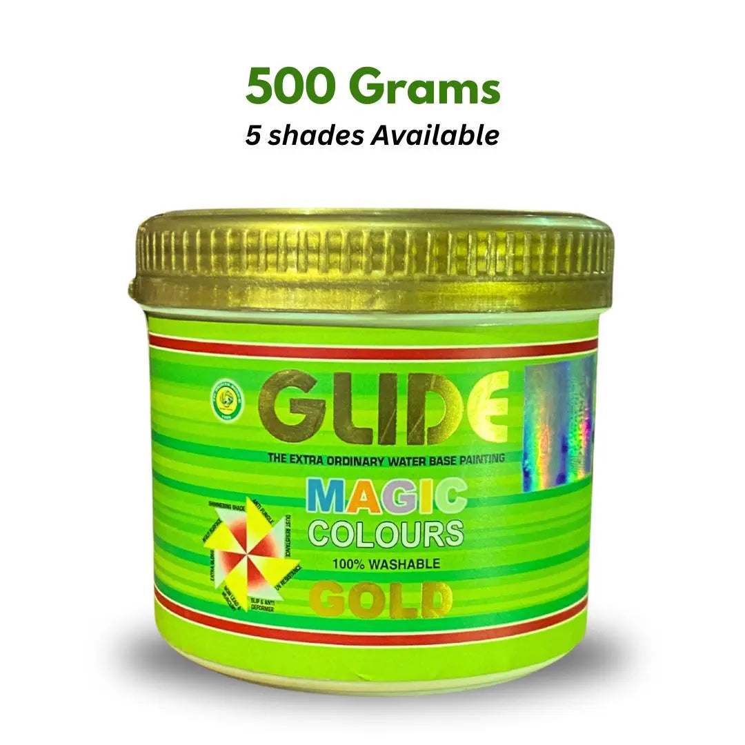 Glide Magic Colours Gold 500g water-based washable paint, 5 shades available