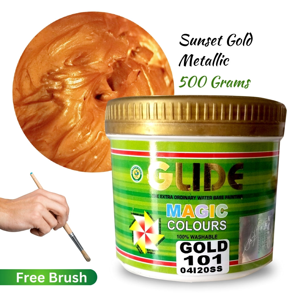 Glide Magic Colours Glitter Metallic Paint (100g / 500g / 1kg)