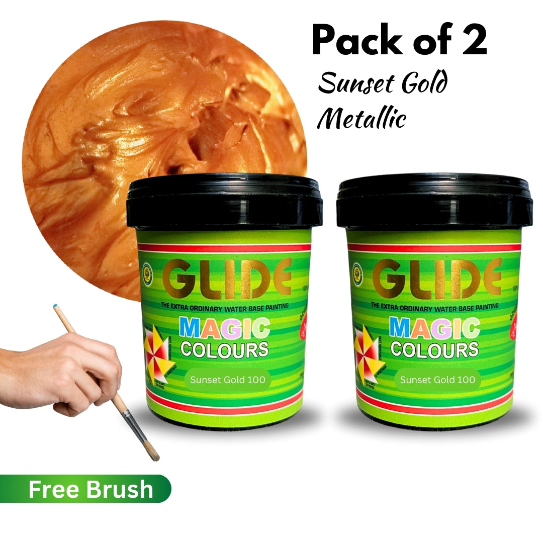 Glide Magic Colours Glitter Metallic Paint (100g / 500g / 1kg)