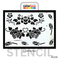 Flower Stencil 4 pcs for fabric painting and DIY