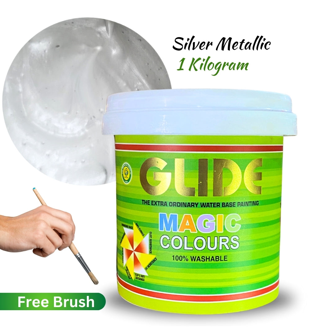 Glide Magic Colours Glitter Metallic Paint (100g / 500g / 1kg)