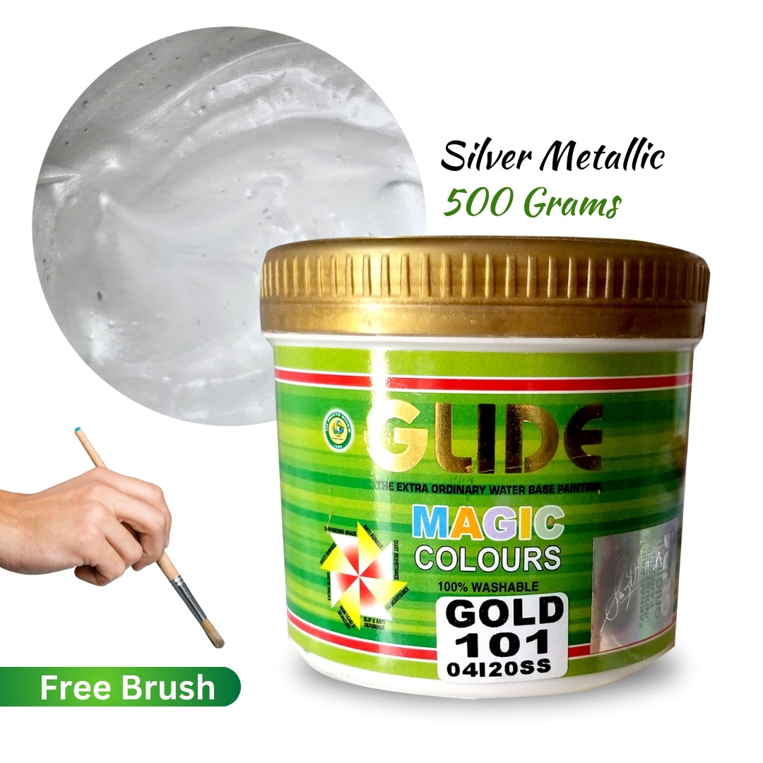 Glide Magic Colours Glitter Metallic Paint (100g / 500g / 1kg)