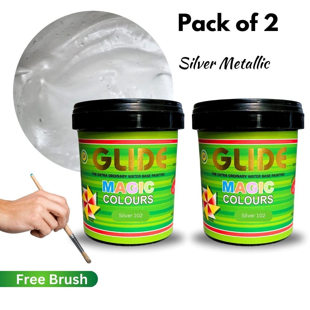 Glide Magic Colours Glitter Metallic Paint (100g / 500g / 1kg)