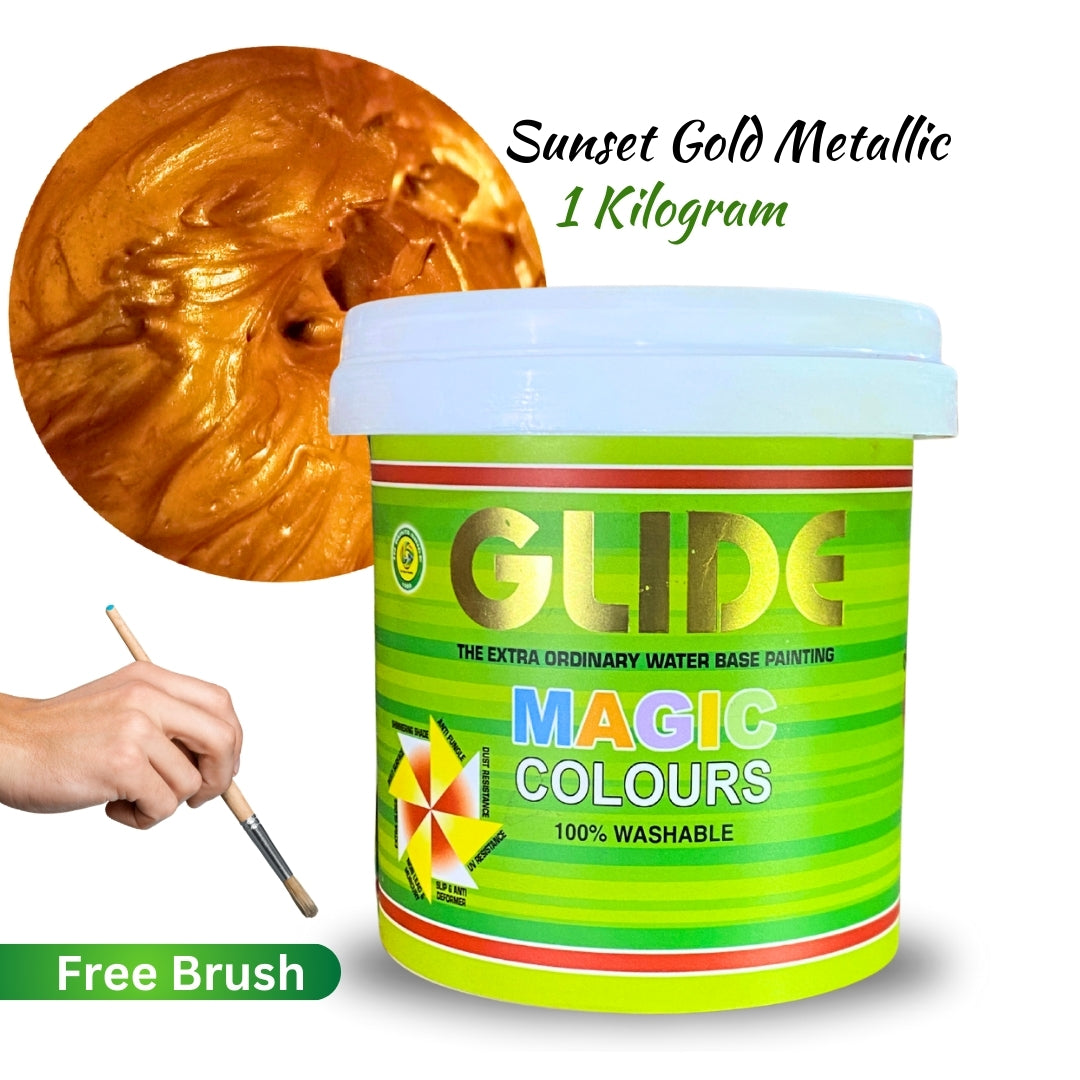 Glide Magic Colours Glitter Metallic Paint (100g / 500g / 1kg)