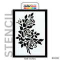 6x4 inch floral rose stencil for painting, crafting, and DIY projects, #1008
