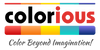 Colorious logo with rainbow gradient bars and tagline 'Color Beyond Imagination!'