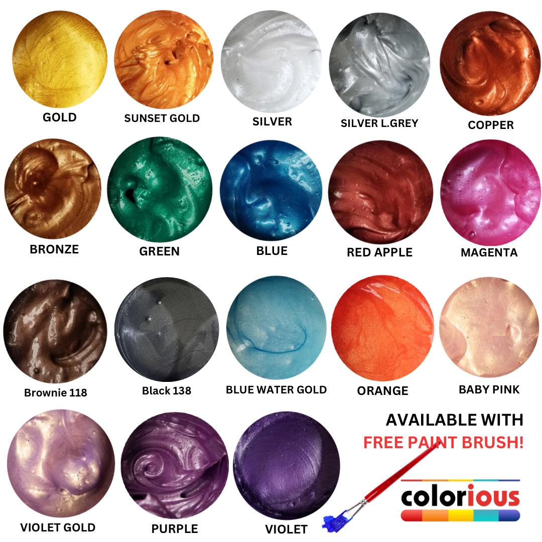 Glide Magic Colours Glitter Metallic Paint (100g / 500g / 1kg)