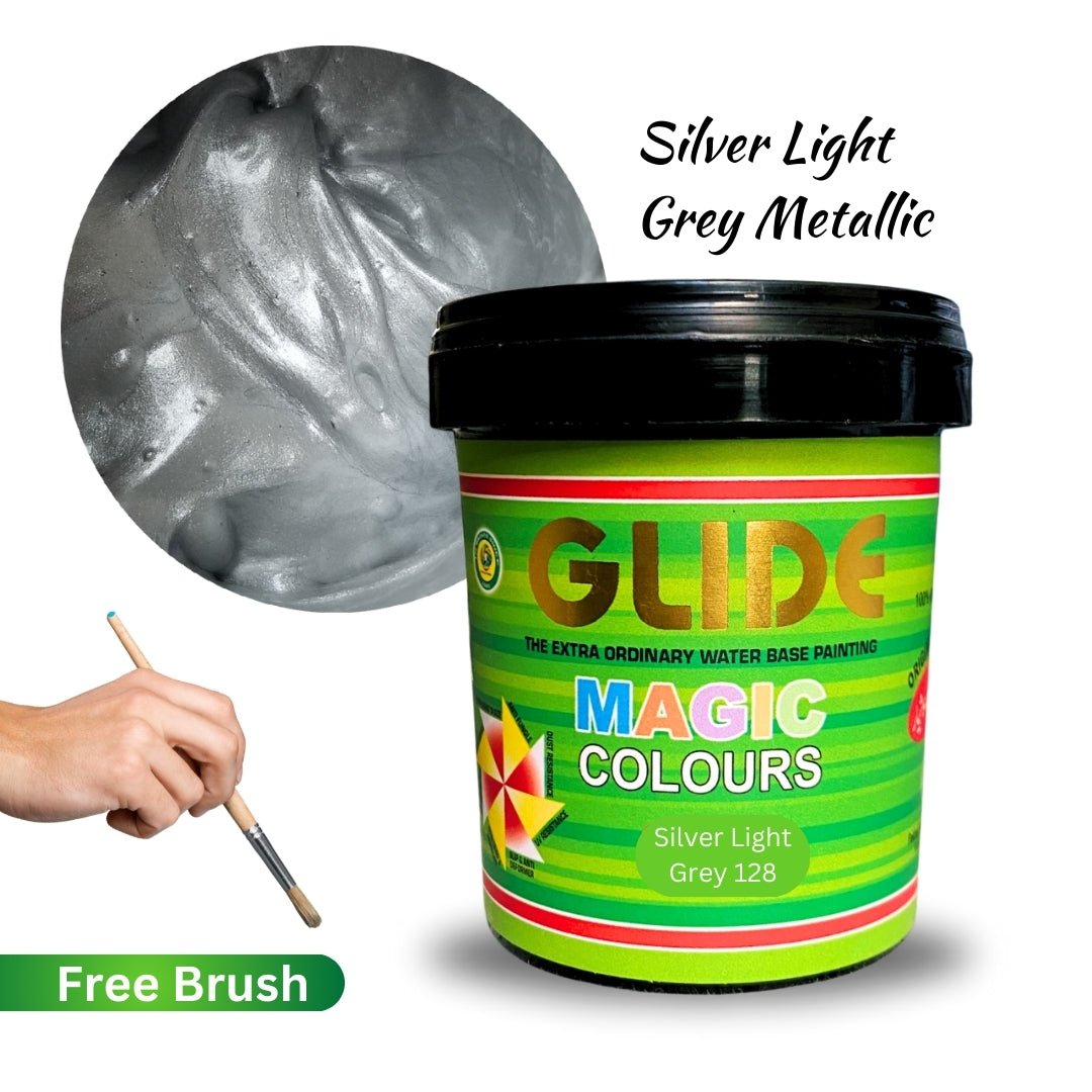 Glide Magic Colours Glitter Water Based Metallic Paint | All Colors Avaiable with Free Brush - Colorious Store